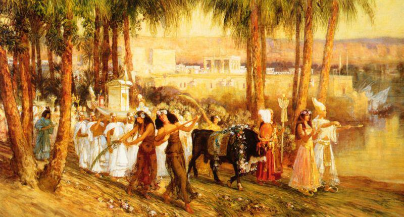 Frederick Arthur Bridgman Procession in Honor of Isis Sweden oil painting art